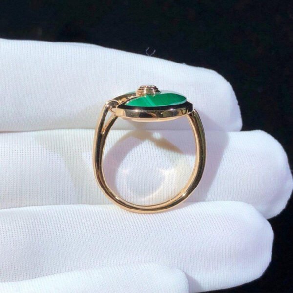 AMULETTE MALACHITE LIGHT RING PINK GOLD DIAMOND - Image 3