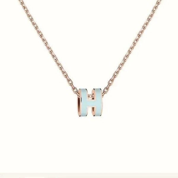 POP H LIGHT BLUE NECKLACE