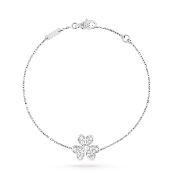FRIVOLE SILVER FLOWER DIAMOND BRACELET