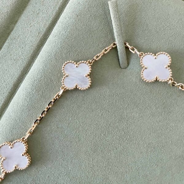 VINTAGE MOP NECKLACE 10 MOTIFS GOLD - Image 4