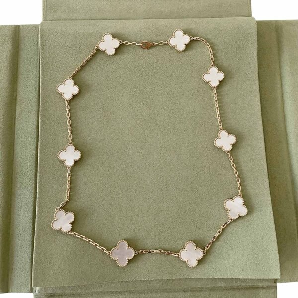 VINTAGE MOP NECKLACE 10 MOTIFS GOLD - Image 5