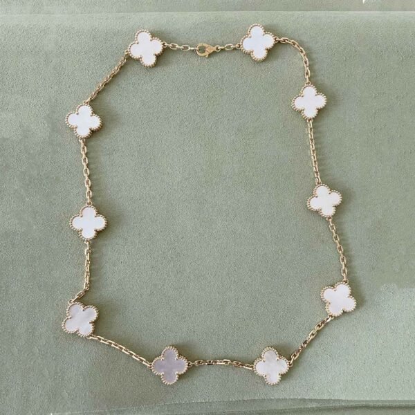 VINTAGE MOP NECKLACE 10 MOTIFS GOLD - Image 3