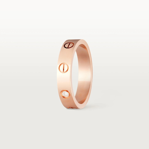 LOVE RING 4MM 1 DIAMOND - Image 4