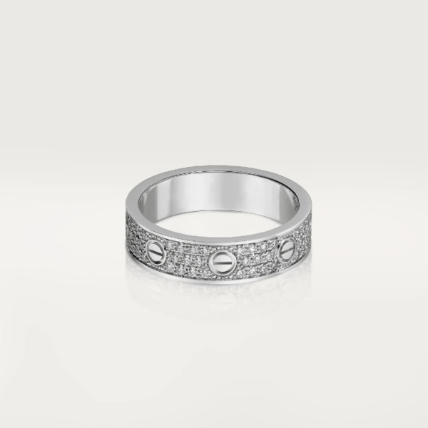 LOVE RING 4MM DIAMOND PAVED - Image 4