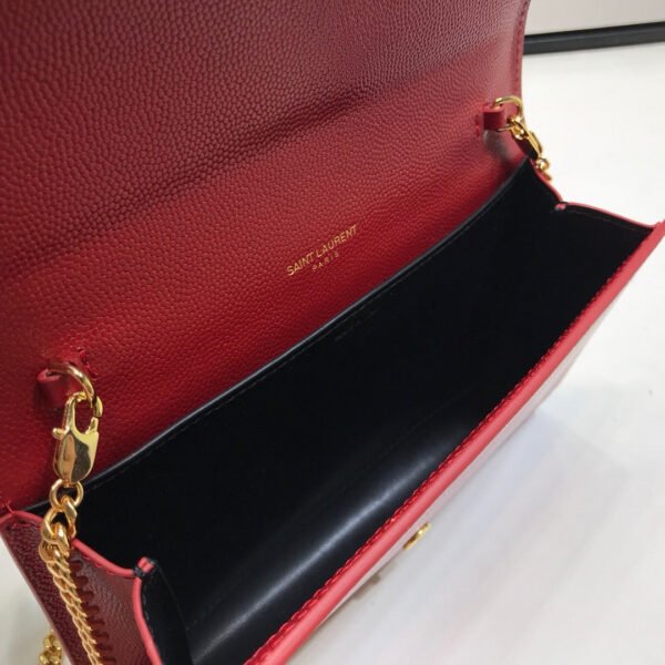YSSL Uptown Chain Wallet Red For Women 7.4in/19cm YSL - Image 5