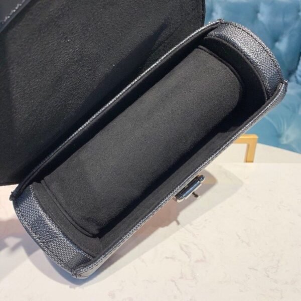 LV 3 Watch Case Damier Graphite Canvas For Men, Bags, Travel Bags 7.9in/20cm LV N41137 - Image 6
