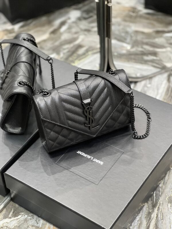 YSSL Small Bag Black In Mix Matelasse For Women 8.2in/21cm YSL 600195BOW981000 - Image 8
