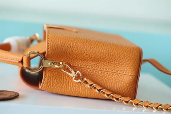 LV Capucines Mini Taurillon Jaune Sunbeam For Women,  Shoulder And Crossbody Bags 21cm/8.3in LV - Image 3