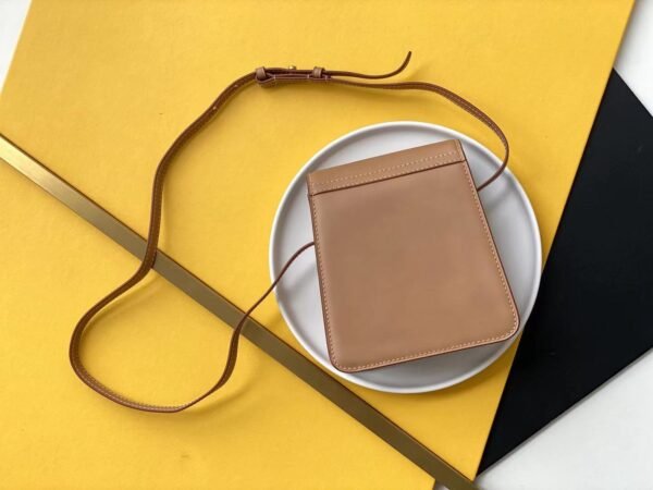 YSSL Kaia North/South Satchel Bag In Vegetable Tanned Brown Material With Gold Hardware For Women 6.6in/18cm YSL 668809BWR6W2725 - Image 2