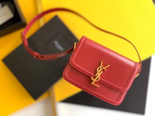 YSSL Solferino Small Satchel Bag Red In Box With Gold Hardware 7.4in/19cm YSl 6343060SX0W6805 - Image 2