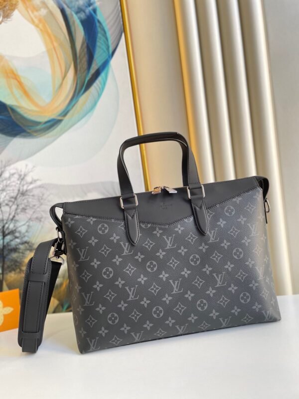 LV Briefcase Explorer Monogram Eclipse Canvas For Men, Bags, Shoulder And Crossbody Bags 15.4in/39cm LV M40566 - Image 6