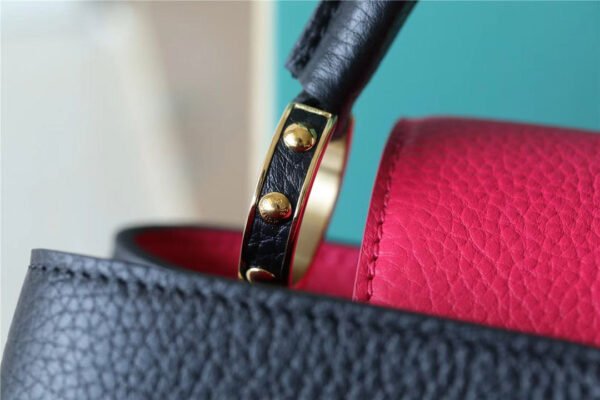 LV Capucines BB Taurillon Black/ Rose Berlingot For Women, Women's Bags, Shoulder And Crossbody Bags 10.6in/27cm LV - Image 5