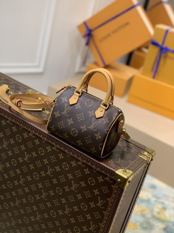 LV Nano Speedy Monogram Canvas For Women, Women's Handbags, Shoulder Bags 6.3in/16cm LV M81085