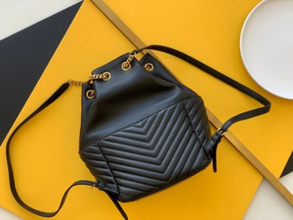 YSSL Joe Backpack In Monogram With Bronze-Toned Hardware Black For Women 11.5in/22cm YSL 6726091EL071000 - Image 2