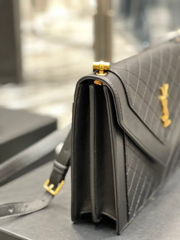 YSSL Gaby Satchel Bag In Black With Gold Toned Hardware For Women 10.2in/26cm 6688631EL071000 - Image 3