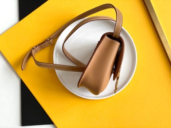 YSSL Kaia Small Satchel Bag With Gold Hardware Brown 7.2in/18cm For Women YSL - Image 3