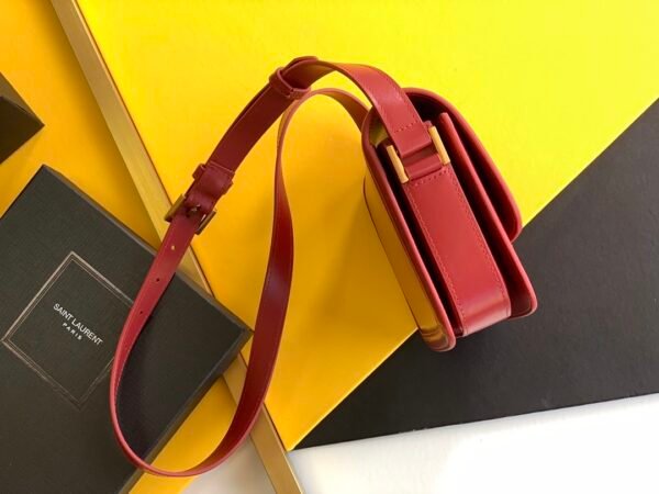 YSSL Solferino Small Satchel Bag Red In Box With Gold Hardware 7.4in/19cm YSl 6343060SX0W6805 - Image 3
