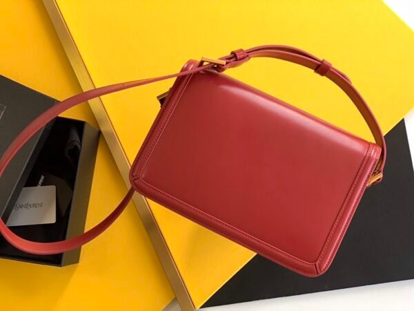 YSSL Solferino Medium Satchel Bag In Box Red With Gold Hardware For Women 9in/23cm YSL 6343050SX0W6805 - Image 3
