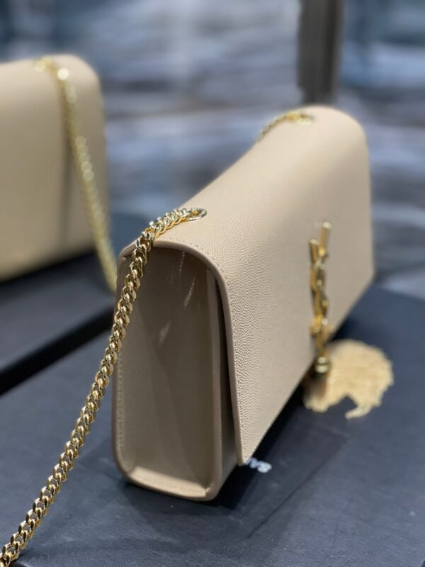 YSSL Kata Medium Chain Bag Beige With Tassel For Women 9.4in/24cm YSL - Image 3