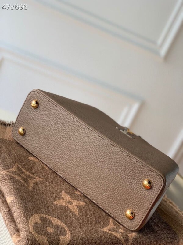 LV Capucines BB Taurillon And Python Taupe Brown/Eau De Rose Pink For Women,  Shoulder And Crossbody Bags 10.4in/27cm LV M57539 - Image 3
