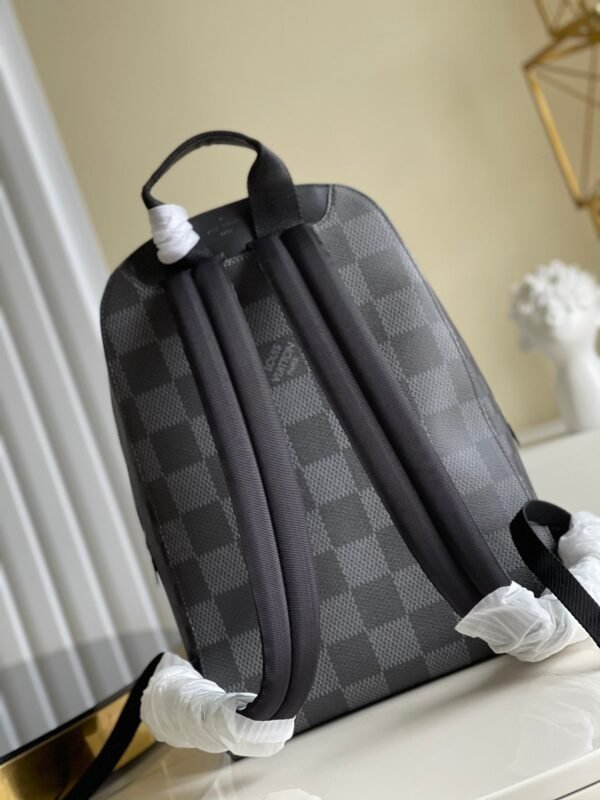 LV Campus Backpack Damier Graphite 3D Canvas Grey For Men, Bags 39cm LV N50009 - Image 2