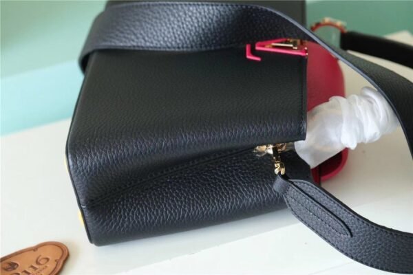 LV Capucines BB Taurillon Black/ Rose Berlingot For Women, Women's Bags, Shoulder And Crossbody Bags 10.6in/27cm LV - Image 4