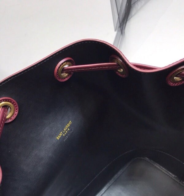 YSSL All-Over Monogram Bucket Bag Burgundy For Women 10.5in/27cm YSL - Image 2