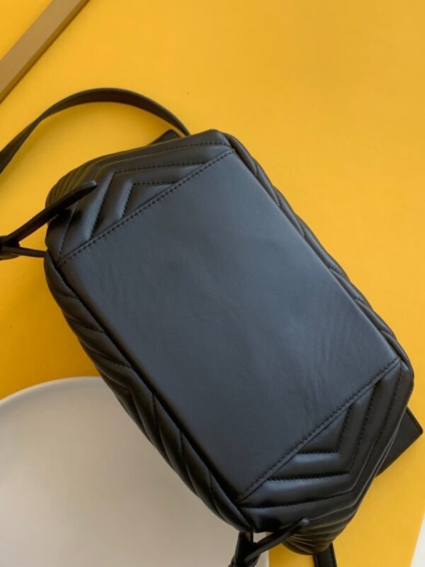 YSSL Joe Backpack In Monogram With Bronze-Toned Hardware Black For Women 11.5in/22cm YSL 6726091EL071000 - Image 3