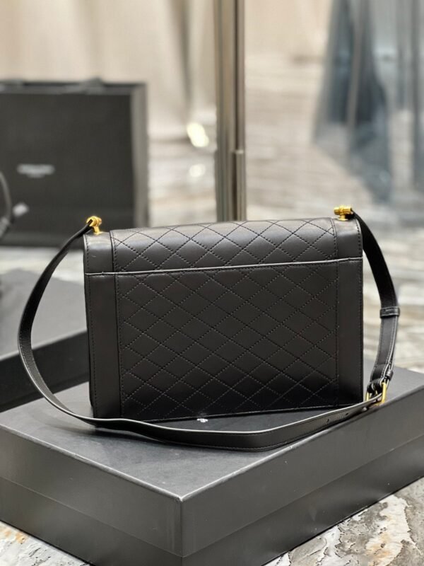 YSSL Gaby Satchel Bag In Black With Gold Toned Hardware For Women 10.2in/26cm 6688631EL071000 - Image 4