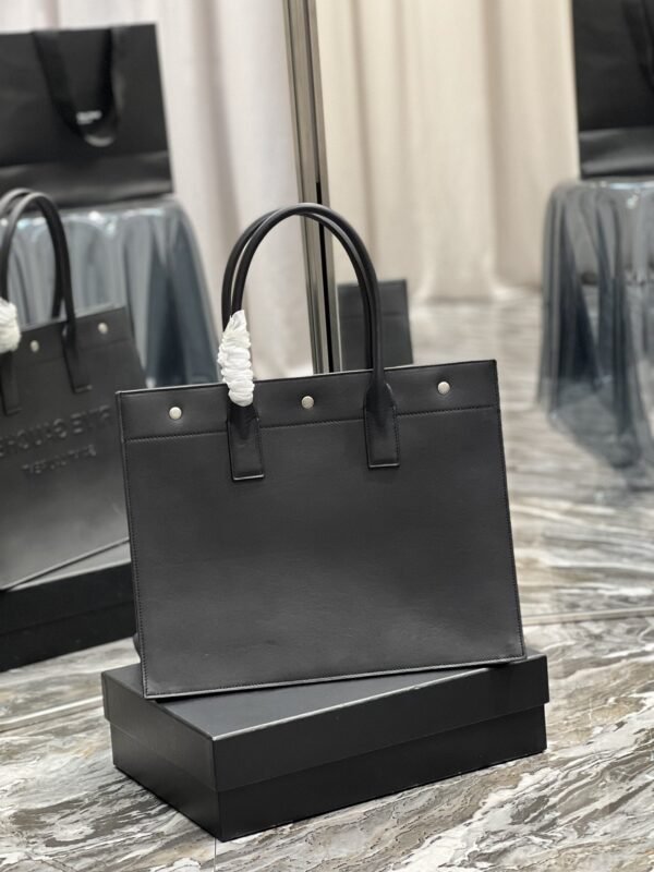 YSSL Rive Gauche Small Tote Bag In Black Noir For Women 15.4in/39cm YSL 686266CWTFE1000 - Image 4