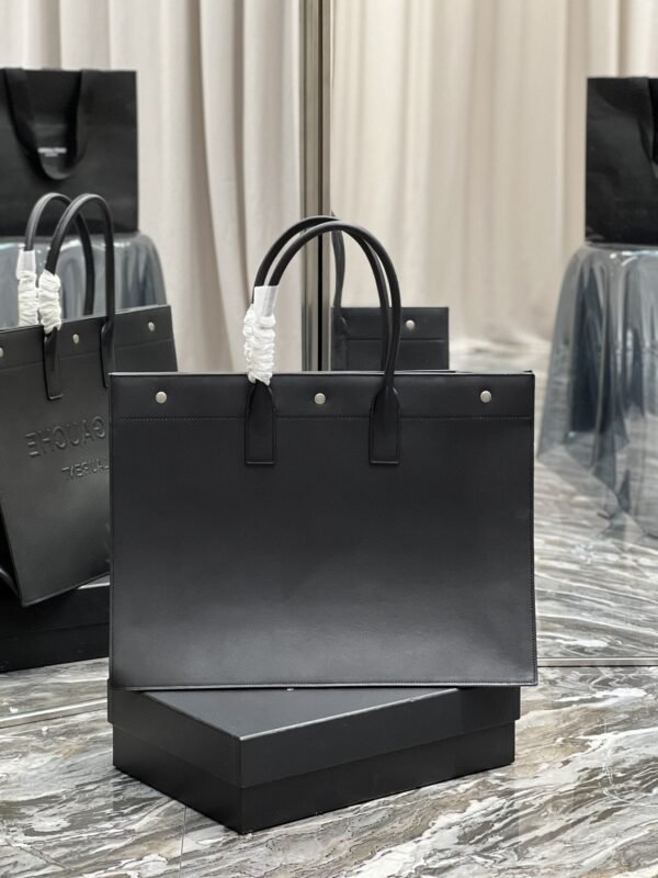 YSSL Rive Gauche Tote Bag In Black For Women 18.9in/48cm YSL 587273CWTFE1000 - Image 4