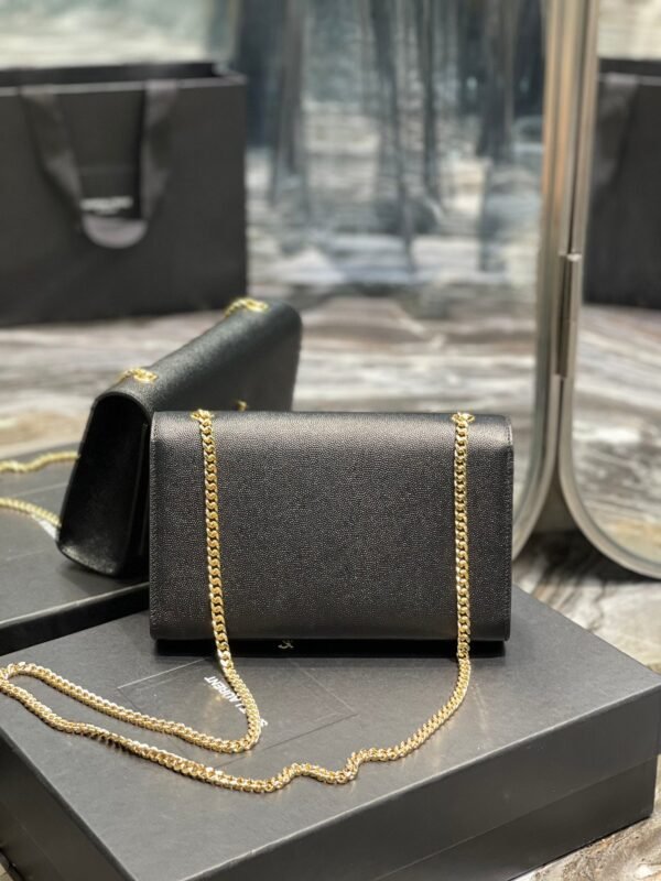 YSSL Kata Medium Chain Bag Black With Tassel For Women 9.4in/24cm YSL 354119BOW0J1000 - Image 4