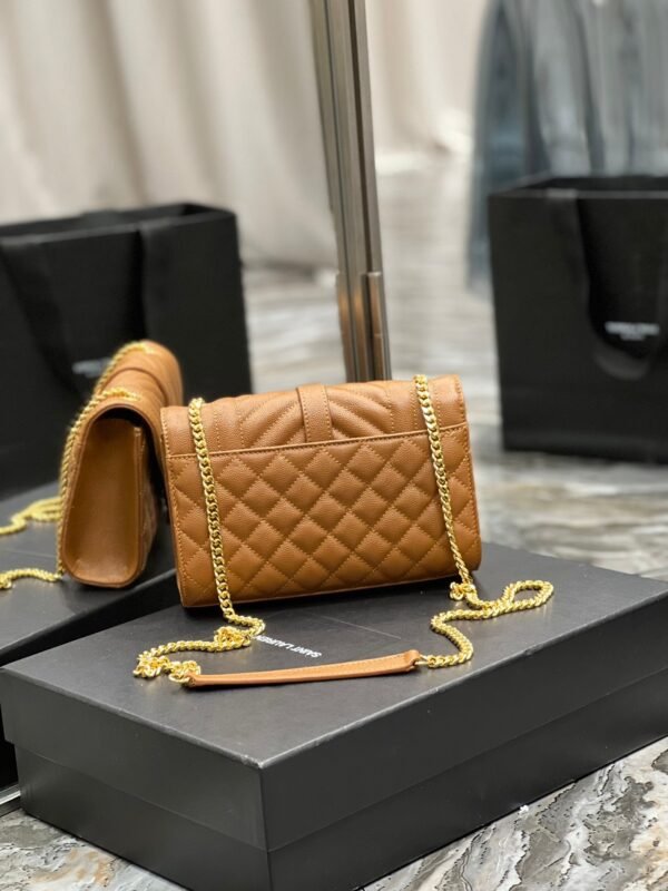 YSSL Small Bag Dark Natural In Mix Matelasse For Women 8.2in/21cm YSL 600195BOW919207 - Image 6
