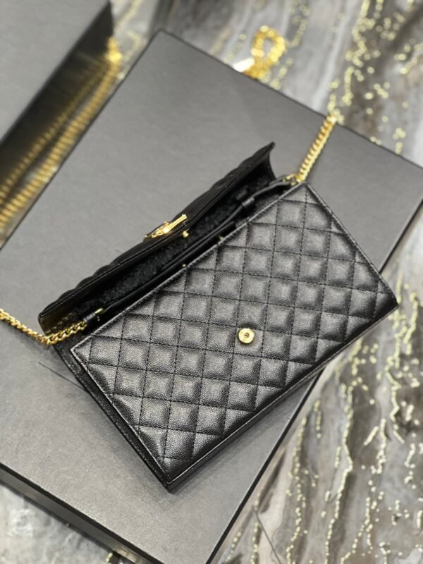 YSSL Envelope Small Chain Bag Black For Women, Women’s Bags 8.6in/22cm YSL - Image 2