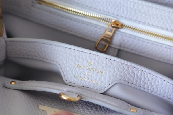 LV Capucines MM Taurillon Light Blue/ Creme For Women,  Shoulder And Crossbody Bags 31.5cm/12.4in LV - Image 7