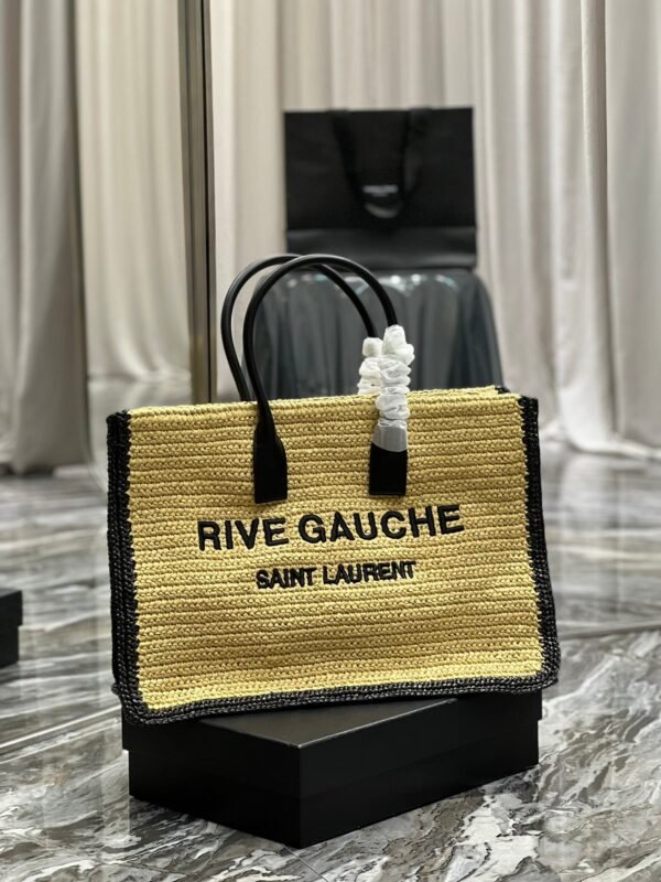YSSL Rive Gauche Tote Bag In Raffia For Women 18.9in/48cm YSL 685742GAAAG2099 - Image 2