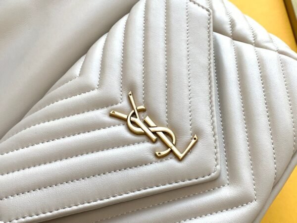 YSSL Joe Backpack In Monogram With Bronze-Toned Hardware White For Women 11.5in/22cm YSL 6726091EL079207 - Image 5