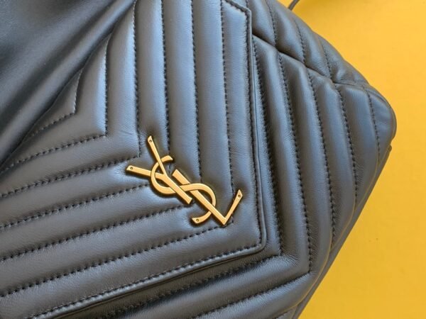 YSSL Joe Backpack In Monogram With Bronze-Toned Hardware Black For Women 11.5in/22cm YSL 6726091EL071000 - Image 4