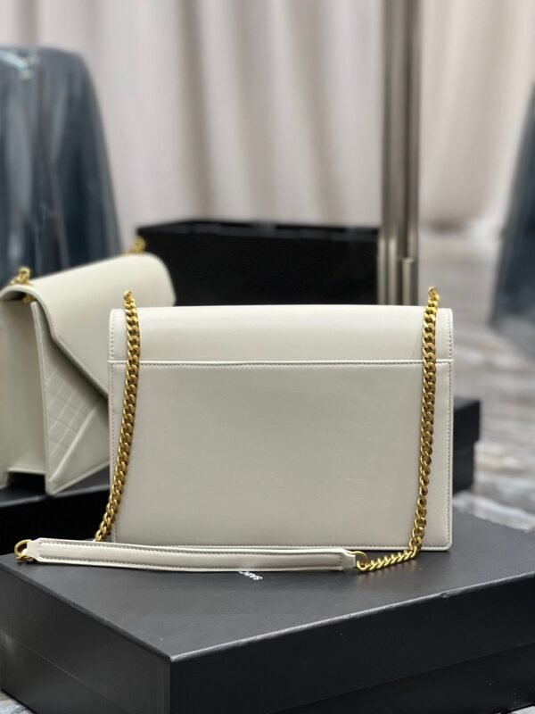 YSSL Gaby Chain Bag White With Gold Hardware For Women 10.4in/27cm YSL - Image 5