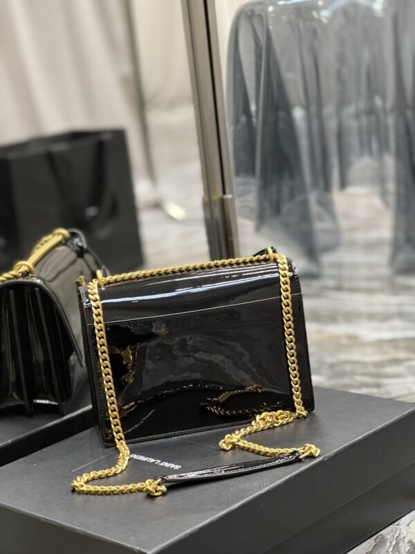 YSSL Sunset Medium Chain Bag For Women 8.6in/22cm Black YSL - Image 5