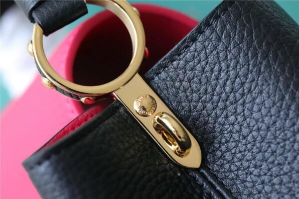 LV Capucines BB Taurillon Black/ Rose Berlingot For Women, Women's Bags, Shoulder And Crossbody Bags 10.6in/27cm LV - Image 8
