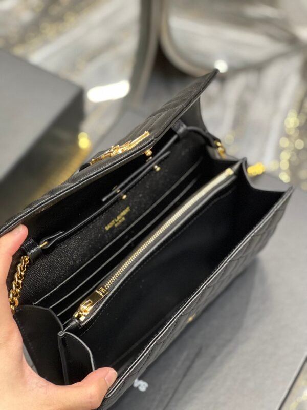 YSSL Envelope Small Chain Bag Black For Women, Women’s Bags 8.6in/22cm YSL - Image 7