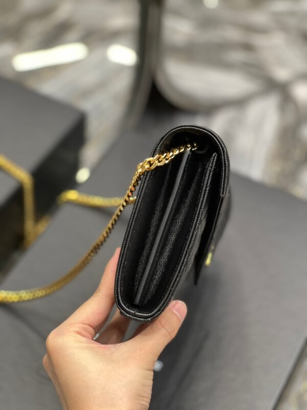 YSSL Envelope Small Chain Bag Black For Women, Women’s Bags 8.6in/22cm YSL - Image 3