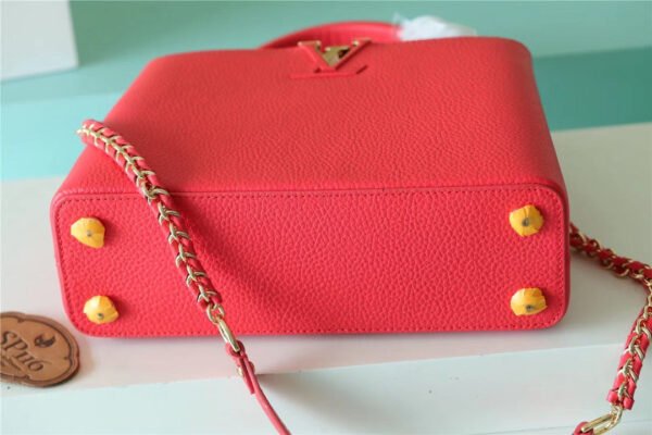 LV Capucines BB Taurillon Red For Women, Women's Bags, Shoulder And Crossbody Bags 10.6in/27cm LV - Image 3