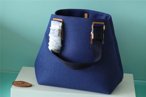 LV Cabas PM Plan Soleil Denim Canvas Blue For Women, WoHandbags 11.8in/30cm LV M94144 - Image 4