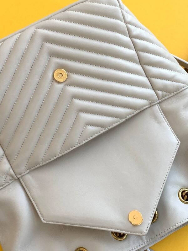 YSSL Joe Backpack In Monogram With Bronze-Toned Hardware White For Women 11.5in/22cm YSL 6726091EL079207 - Image 6