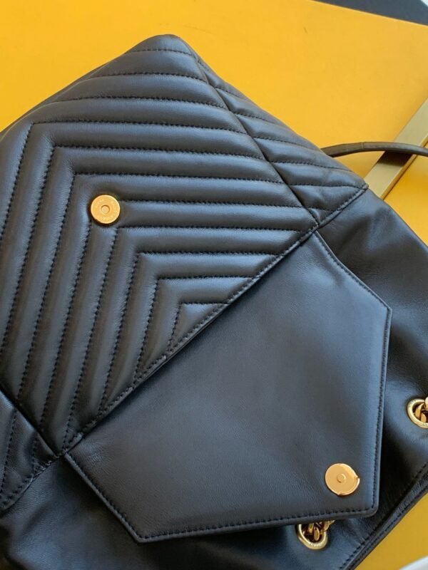 YSSL Joe Backpack In Monogram With Bronze-Toned Hardware Black For Women 11.5in/22cm YSL 6726091EL071000 - Image 5