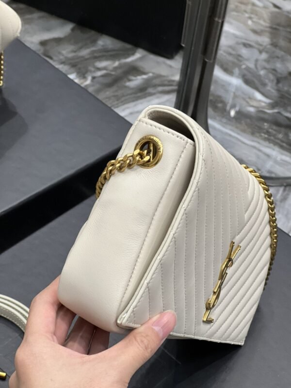 YSSL Kata 99 Chain Bag White With Gold Hardware For Women 10.2in/26cm YSL - Image 6