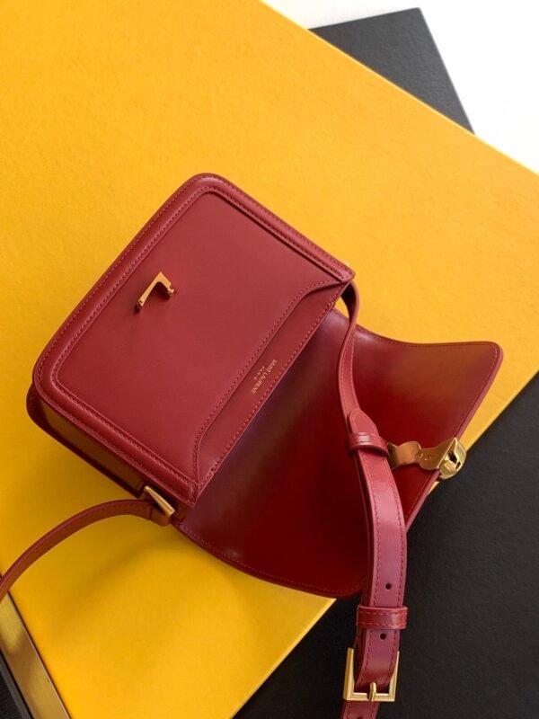 YSSL Solferino Small Satchel Bag Red In Box With Gold Hardware 7.4in/19cm YSl 6343060SX0W6805 - Image 6