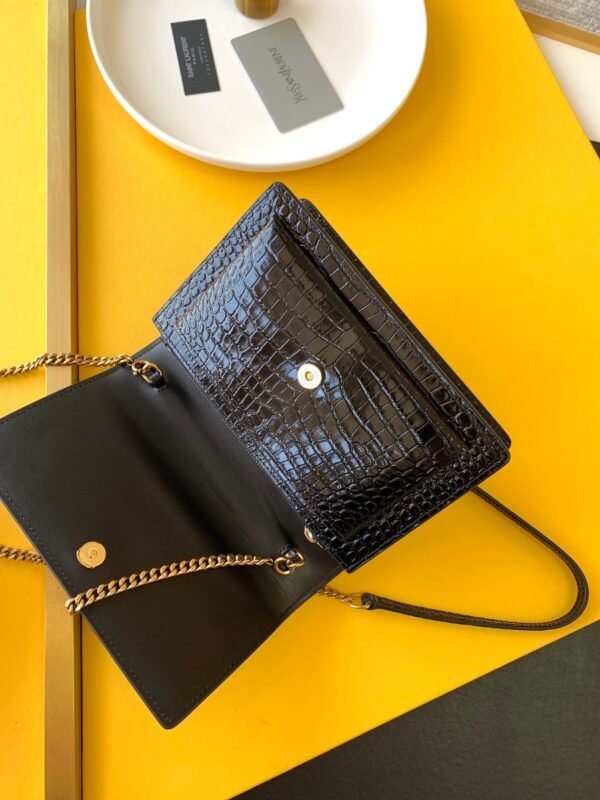 YSSL Sunset Chain Bag With Gold Hardware For Women 7.4in/19cm YSL 533026DND1J1000 - Image 6